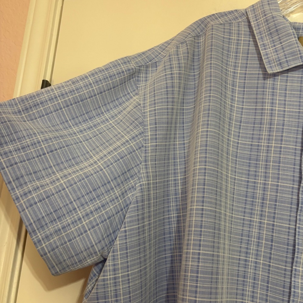 The Foundry Supply Co. Bundle Mens 4XL Button Down Polo Shirt Short Sleeve Blue‎ - Picture 4 of 15